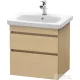 Duravit DURASTYLE 58x44,8 cm-es, 2 fiókos függesztett szekrény, 232065 mosdóhoz, natúr tölgy DS648003030