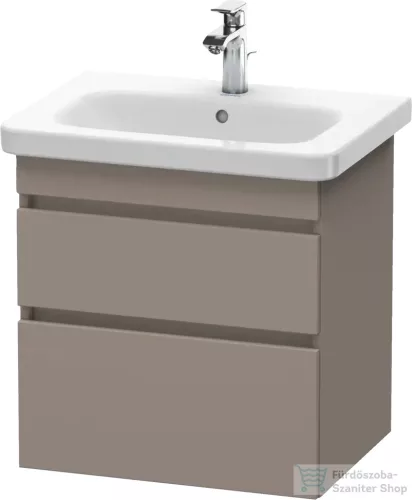 Duravit DURASTYLE 58x44,8 cm-es, 2 fiókos függesztett szekrény, 232065 mosdóhoz, matt bazalt DS648004343