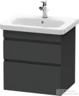 Duravit DURASTYLE 58x44,8 cm-es, 2 fiókos függesztett szekrény, 232065 mosdóhoz, matt grafit DS648004949