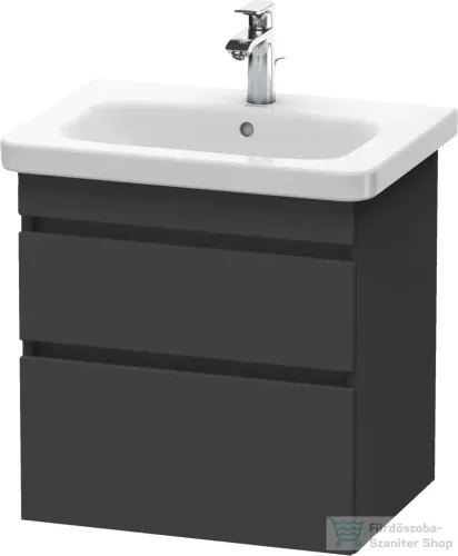Duravit DURASTYLE 58x44,8 cm-es, 2 fiókos függesztett szekrény, 232065 mosdóhoz, matt grafit DS648004949