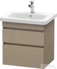 Duravit DURASTYLE 58x44,8 cm-es, 2 fiókos függesztett szekrény, 232065 mosdóhoz, matt len DS648007575