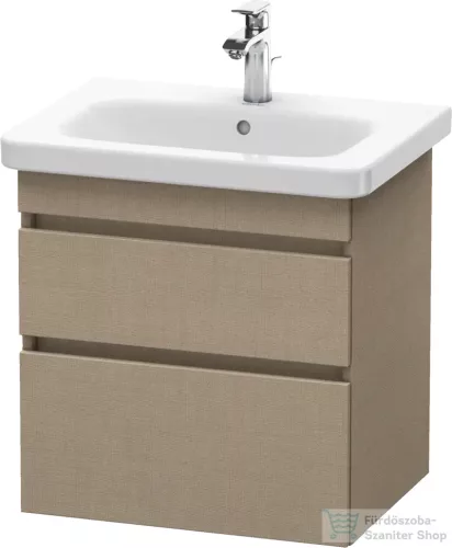 Duravit DURASTYLE 58x44,8 cm-es, 2 fiókos függesztett szekrény, 232065 mosdóhoz, matt len DS648007575