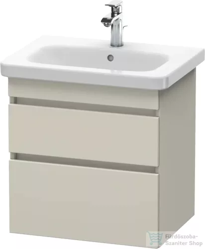 Duravit DURASTYLE 58x44,8 cm-es, 2 fiókos függesztett szekrény, 232065 mosdóhoz, matt taupe DS648009191
