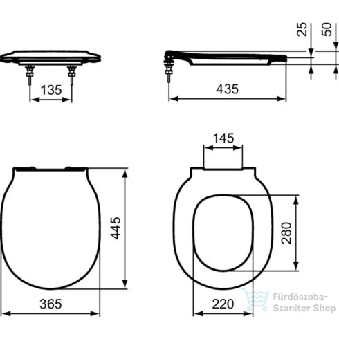 Ideal Standard CONNECT AIR wc ülőke,fehér E036501