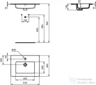 Ideal Standard EUROVIT 61x45 cm-es falra/bútorra szerelhető mosdó,fehér E066801