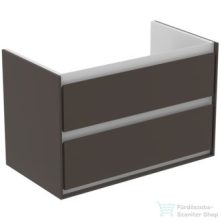   Ideal Standard CONNECT AIR 80x44 cm-es 2 fiókos alsószekrény pult és mosdó nélkül,Matt sötétbarna/matt fehér E0819VY
