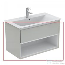   Ideal Standard CONNECT AIR 80x44 cm-es 1 fiókos alsószekrény pult és mosdó nélkül,Fényes világosszürke/matt fehér E0827EQ