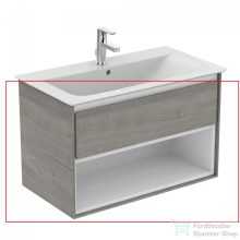   Ideal Standard CONNECT AIR 80x44 cm-es 1 fiókos alsószekrény pult és mosdó nélkül,Fa világosszürke/matt fehér E0827PS