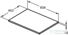 Ideal Standard CONNECT AIR 60,4x44,2 cm-es pult bútorra,kivágás nélkül,fényes világosszürke E0848EQ