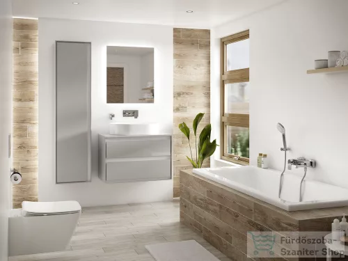 Ideal Standard CONNECT AIR 60,4x44,2 cm-es pult bútorra,kivágás nélkül,fényes világosszürke E0848EQ