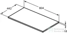 Ideal Standard CONNECT AIR 80,4x44,2 cm-es pult bútorra,kivágás nélkül,Fa világosszürke E0849PS