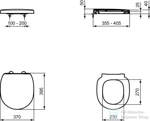 Ideal Standard CONNECT SPACE Compact wc ülőke,fehér E129001