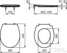 Ideal Standard Eurovit wc ülőke műanyag zsanérral,fehér E131601