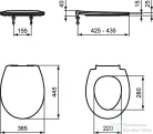 Ideal Standard Eurovit soft-close wc ülőke,fehér E131801