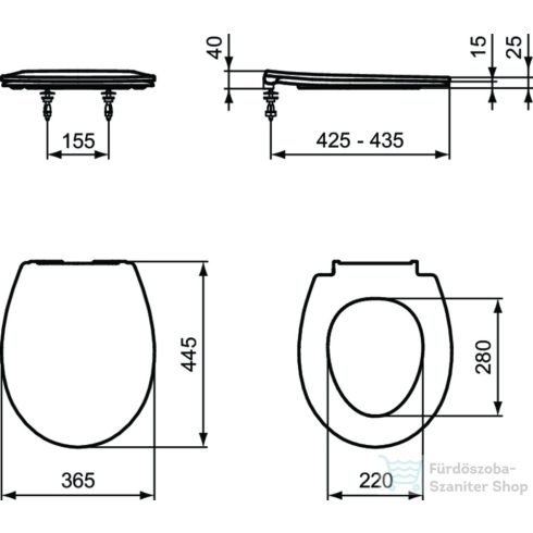 Ideal Standard Eurovit soft-close wc ülőke,fehér E131801