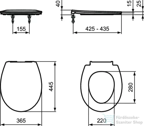 Ideal Standard Eurovit soft-close wc ülőke,fehér E131801