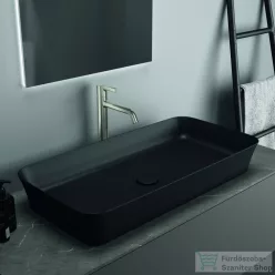   Ideal Standard IPALYSS 80x40 cm-es pultra ültethető mosdó nem zárható leeresztővel,matt fekete E1391V3