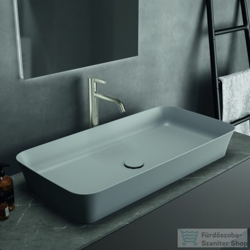 Ideal Standard IPALYSS 80x40 cm-es pultra ültethető mosdó nem zárható leeresztővel,Concrete E1391V9