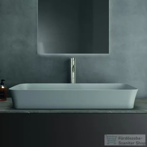 Ideal Standard IPALYSS 80x40 cm-es pultra ültethető mosdó nem zárható leeresztővel,Concrete E1391V9