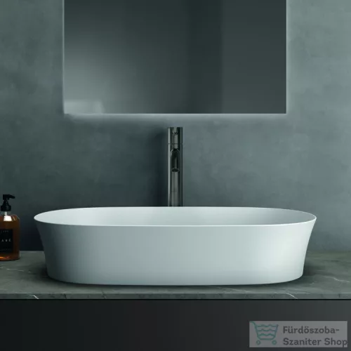 Ideal Standard IPALYSS 60x38 cm-es pultra ültethető mosdó nem zárható leeresztővel,matt fehér E1396V1