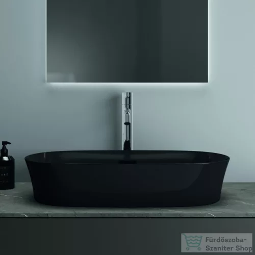 Ideal Standard IPALYSS 60x38 cm-es pultra ültethető mosdó leeresztő nélkül,fényes fekete E1397V2