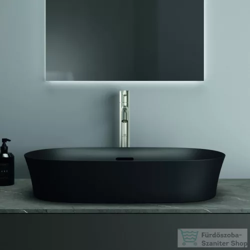 Ideal Standard IPALYSS 60x38 cm-es pultra ültethető mosdó leeresztő nélkül,matt fekete E1397V3