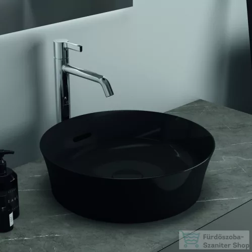 Ideal Standard IPALYSS 40 cm-es pultra ültethető mosdó leeresztő nélkül,fényes fekete E1413V2