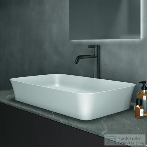 Ideal Standard IPALYSS 65x40 cm-es pultra ültethető mosdó nem zárható leeresztővel,matt fehér E1886V1