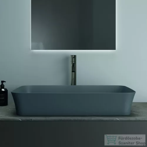 Ideal Standard IPALYSS 65x40 cm-es pultra ültethető mosdó nem zárható leeresztővel,slate grey E1886V5