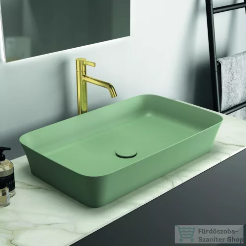 Ideal Standard IPALYSS 65x40 cm-es pultra ültethető mosdó nem zárható leeresztővel,Sage E1886X9
