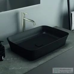   Ideal Standard IPALYSS 55x38 cm-es pultra ültethető mosdó nem zárható leeresztővel,matt fekete E2076V3