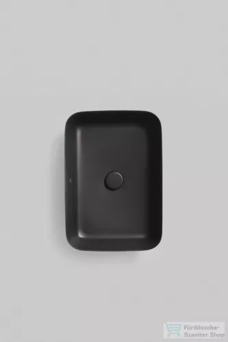 Ideal Standard IPALYSS 55x38 cm-es pultra ültethető mosdó nem zárható leeresztővel,matt fekete E2076V3