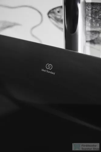 Ideal Standard IPALYSS 55x38 cm-es pultra ültethető mosdó nem zárható leeresztővel,matt fekete E2076V3