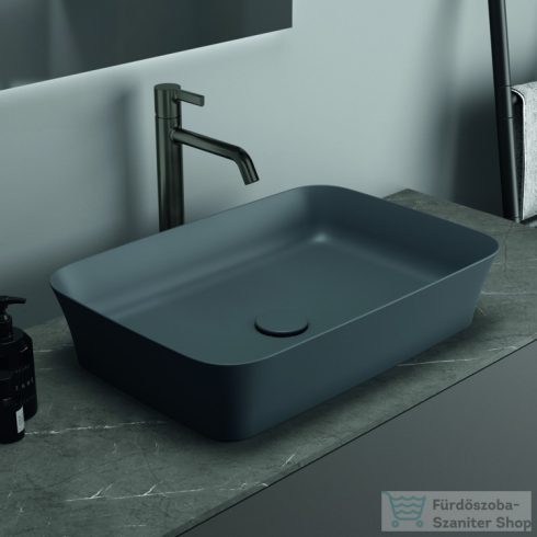 Ideal Standard IPALYSS 55x38 cm-es pultra ültethető mosdó nem zárható leeresztővel,Slate grey E2076V5
