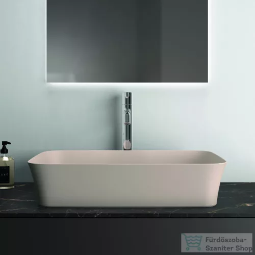 Ideal Standard IPALYSS 55x38 cm-es pultra ültethető mosdó nem zárható leeresztővel,Mink E2076V8