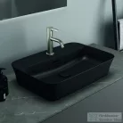 Ideal Standard IPALYSS 55x38 cm-es pultra ültethető mosdó leeresztő nélkül,matt fekete E2077V3