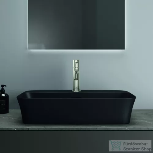 Ideal Standard IPALYSS 55x38 cm-es pultra ültethető mosdó leeresztő nélkül,matt fekete E2077V3