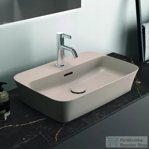 Ideal Standard IPALYSS 55x38 cm-es pultra ültethető mosdó leeresztő nélkül,Mink E2077V8