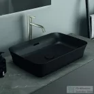 Ideal Standard IPALYSS 55x38 cm-es pultra ültethető mosdó leeresztővel,matt fekete E2078V3