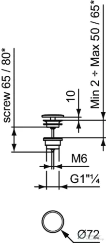 Ideal Standard nem zárható kerámia leeresztő,matt fekete E2114V3