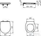 Ideal Standard TIRSO soft-close wc ülőke,Smartguard white E3355HY