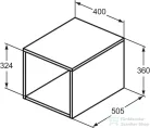 Ideal Standard FINESSE 40x50,5x36 cm-es nyitott oldalsó szekrény,Greige matt E3402UP