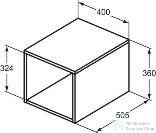 Ideal Standard FINESSE 40x50,5x36 cm-es nyitott oldalsó szekrény,Greige matt E3402UP