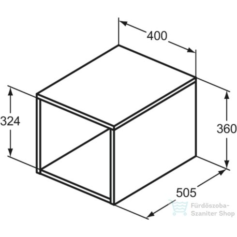 Ideal Standard FINESSE 40x50,5x36 cm-es nyitott oldalsó szekrény,Dark elm E3402UR