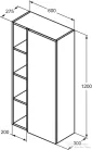 Ideal Standard FINESSE 60x30x120 cm-es 1 ajtós oldalsó szekrény,Greige matt E3443UP