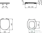 Ideal Standard CONNECT FREEDOM wc ülőke E819401 wc-hez ,fehér E824401
