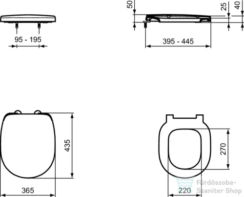 Ideal Standard CONNECT FREEDOM wc ülőke E819401 wc-hez ,fehér E824401