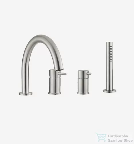 Webert ELIO STEEL peremre szerelhető kádcsaptelep, rozsdamentes acél EA850701.440