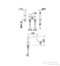Webert ELIO STEEL peremre szerelhető kádcsaptelep, rozsdamentes acél EA850701.440