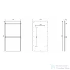 Sapho ELMIS elektromos radiátor, 400x800mm, 120W, matt fehér (EB420)